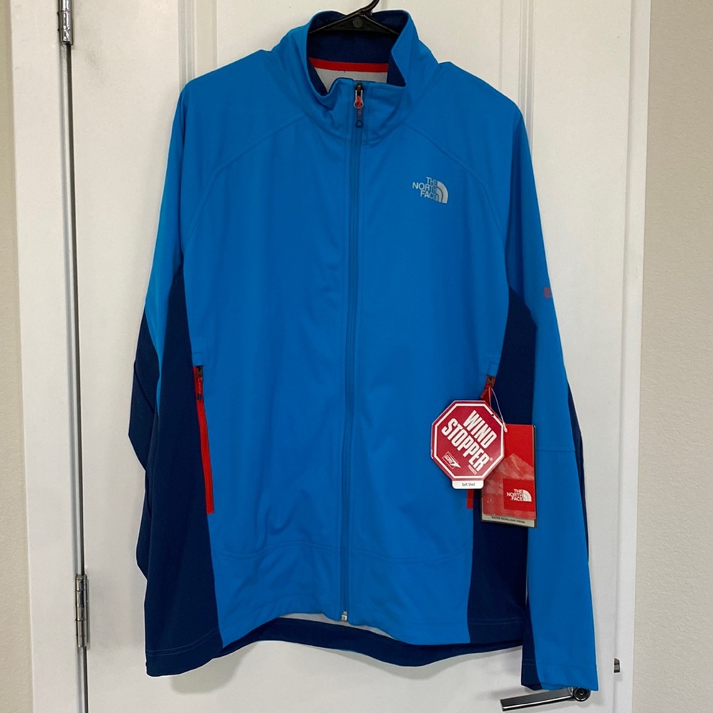 NWT - Mens North Face Summit Series Soft Shell - Louie Blue/Estate Blue - Large
